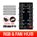 1 To 8 Multi Way RGB PWM HUB 12V/4 Pin for Fan Motherboard (4D+Shell) Newly