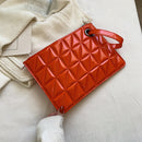 Lady PU Leather Envelope Bag Women Fashion Solid Color Trendy Briefcase Pouch