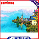 Adults Kids Paper Jigsaw Puzzles 1000pcs Riverside Town Assemble Game Toys Gifts