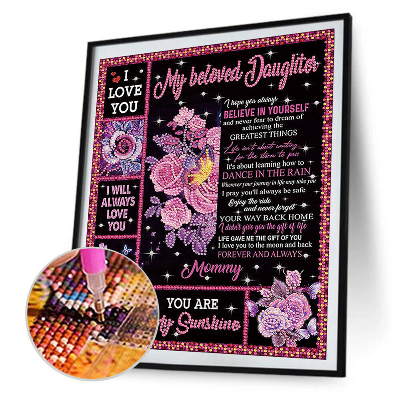 Diamond Painting 5D DIY Letters Partial Special Drill Rhinestone Kit (Y240)