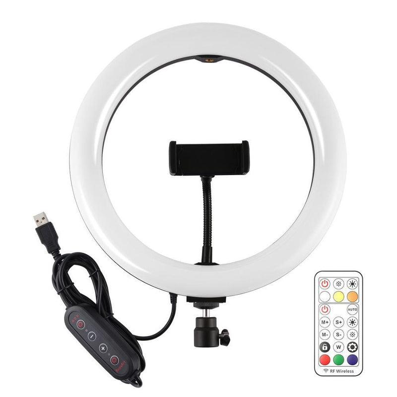 Dual-color Temperature Ring Video Light Kit Selfie Lamp 10.2 inch 26cm RGBWW