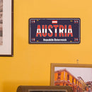 Tin Plates Wall Signs Retro Painting Austria License Metal Plate Poster for Bar