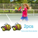2pcs Cartoon Animal Silicone Racquet Tennis Racket Anti Shock Absorber (C) Newly