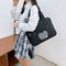 Cute Women Transparent Love Canvas Large Capacity Travel Handbag Shoulder Bags