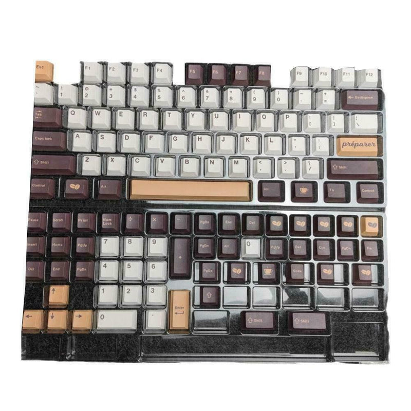 GMK 129 Keys Coffee Keycaps Set PBT Sublimation For CHERRYs Mechanical F7G9
