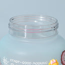 2000ml Water Bottle Sports Leakproof Time Marker Drinking Cup (Blue Purple)