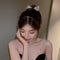 Elegant Diamond Headband Hair Jewelry Bow Ribbon Hair Rope Scrunchies