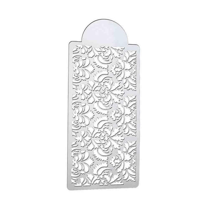 Lace Flower Border Fondant Cake Stencil Baking Tool Decor Damask Mould P0K7