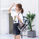 PVC Waterproof Portable Schoolbag Travel Solid Transparent Large Storage Bag