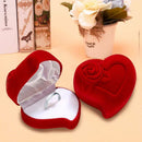 Storage Engagement Cute Wedding Ring Box Red Heart Jewelry Box Velvet Ring Box