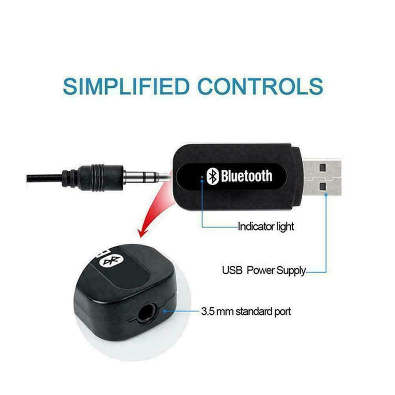 USB Bluetooth-compatible Adapter Audio Transmitter Jack Kit L1E5 Car O6D2