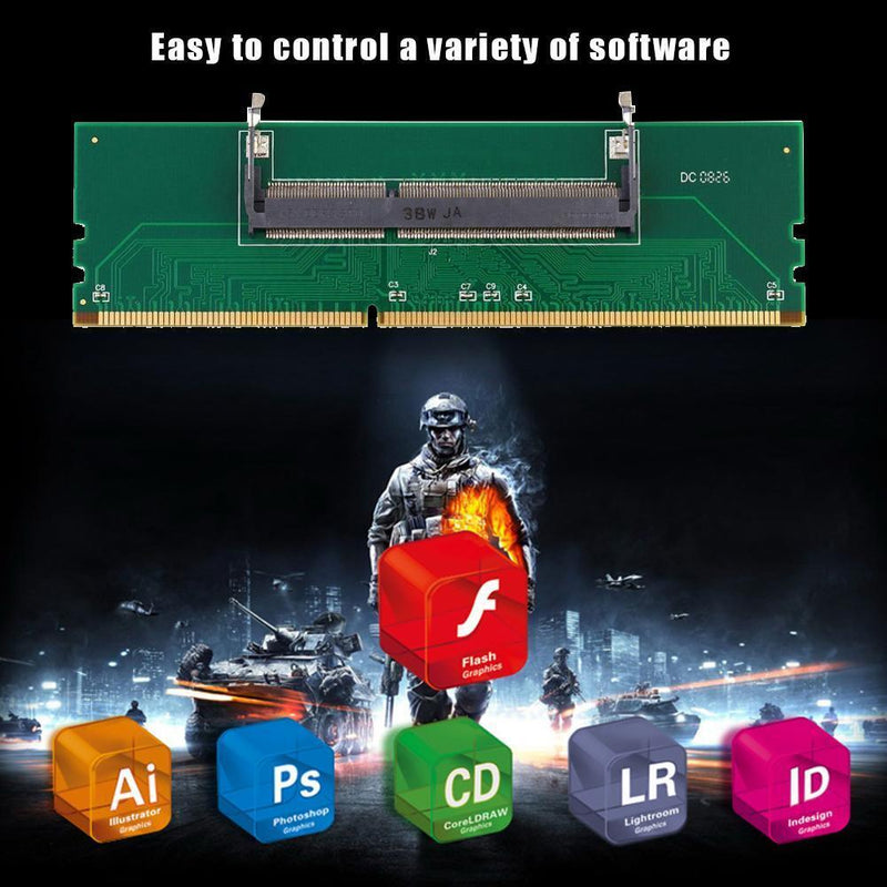 Professional Laptop 200 Pin SO-DIMM to Desktop 240 Pin DIMM DDR3 Adapter
