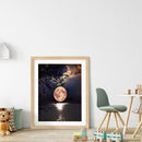 Full Cross Stitch Handcraft 11CT Stamped Moon Lake Needlework DIY Home Ornament