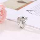 Opening Rhinestone Crown I Love You 100 Languages Couple Rings Projection Ring