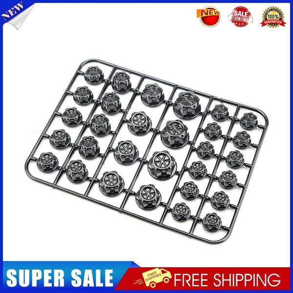 30pcs/Set Motorcycle Screw Cap Cover Engine Nut Bolt Caps Decor (Black)