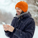 Beanies Hats Winter Warm Sports Cycling Running Ski Bonnet Caps (Orange)