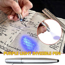 Marker Learning Invisible Ink Pen Ballpoint Drawing  Pecil UV Counterfeit Lamp