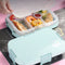 Microwave Lunch Box Food Grids Storage Container School Bento Box (Blue) Newly