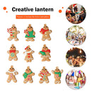 10pcs Xmas Gingerbread Man Tree Pendant Bedroom Exquisite Hanging Decor (S)