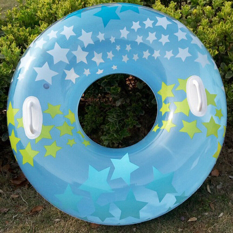 #A Stars Inflatable Swimming Rings 0.23mm Plastic Floating Swim Circle with Hand