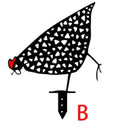 Acrylic Hollow Chicken Ornaments Backyard Lawn Stakes Yard Art Decor (B)
