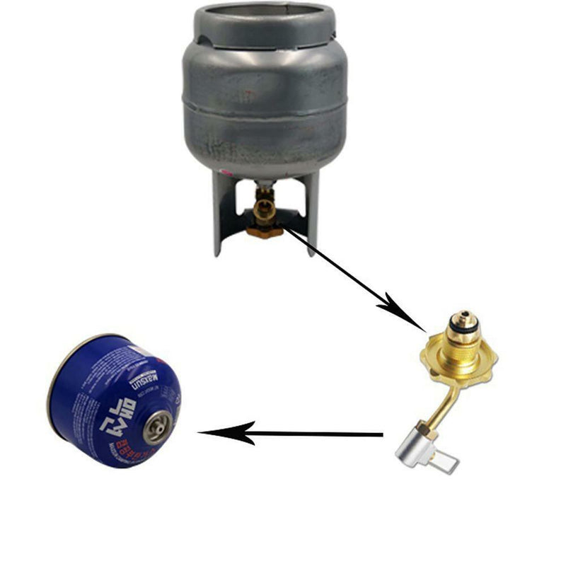 Camping Gas Stove Tank Propane Refill Adapter BBQ Burner Connecter Cylinder Hose