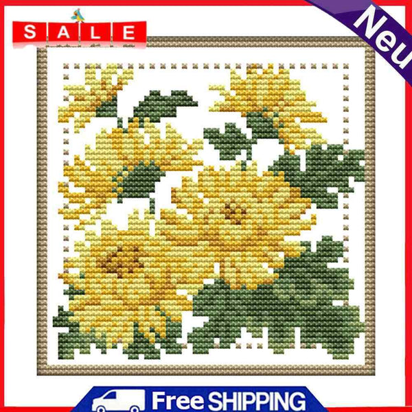 Partial Cross Stitch Kits Twelve Month 14CT Counted Cotton Thread Embroidery DIY