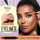 2 In 1 Eyeliner Print With 2 Double-sided Pens Liquid Eyeliner Waterproof E6H5