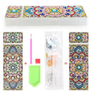 DIY Mandala Special Shaped Diamond Painting 2 Grids Students Pencil Storage Case
