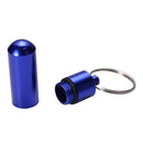 Aluminum Medicine Organizer Pill Tablets Drug Bottle Storage Container Keychain