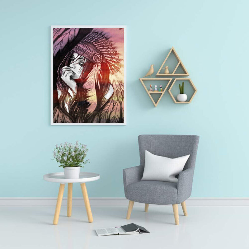 Indigenous Girl Oil Paint By Numbers Kits Canvas DIY Picture Hand Painted