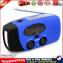 2000mAh Portable Hand Crank FM AM WB NOAA Radio Solar Radio Torch (Blue) Newly