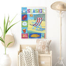 5D DIY Full Round Drill Diamond Painting Kit Cartoon Seaside Wall Art Craft