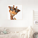 Giraffe with Glasses Oil Paint By Numbers Kits Canvas Drawing DIY Cartoon