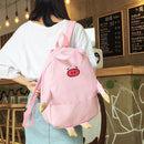 Women Canvas Lovely Cartoon Pig Shape Causal Backpack Shoulder Bag(Pink)
