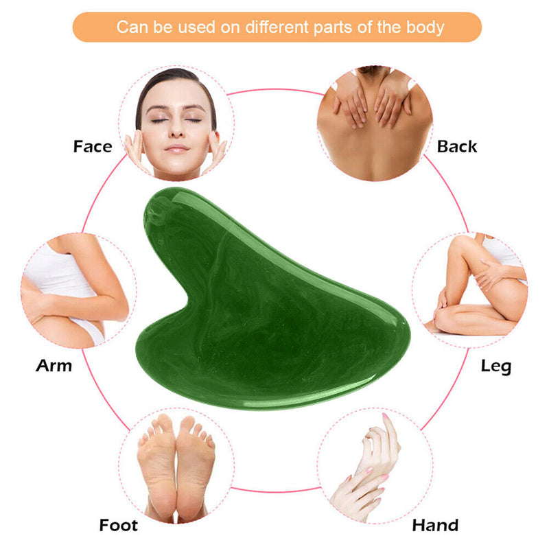 Beeswax Guasha Board Scraper Neck Body Acupuncture Spa Massage Plate Therapy