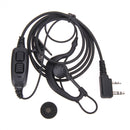 2 Pin Dual PTT Earpiece Headset Mic for Baofeng UV-82 UV-8D Walkie Talkies Newly