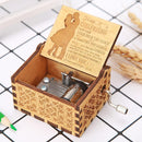 Retro Hand Cranked Wood Music Box Party Xmas Gift Home Decor Ornament (B) Newly