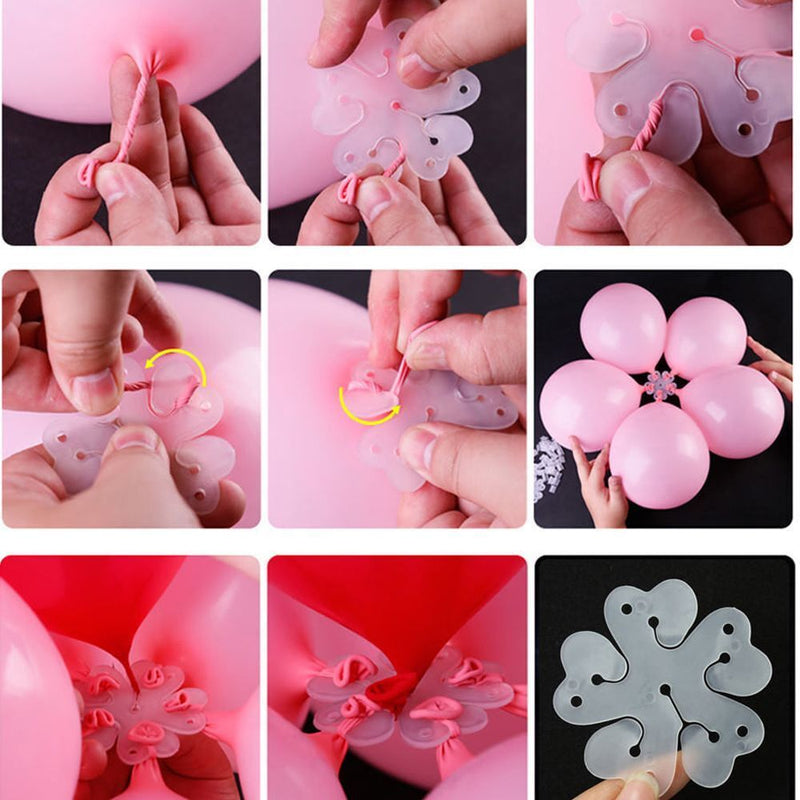 Decoration Romantic DIY Sealing Clip Party Decor Balloon Sticks Flower Shape