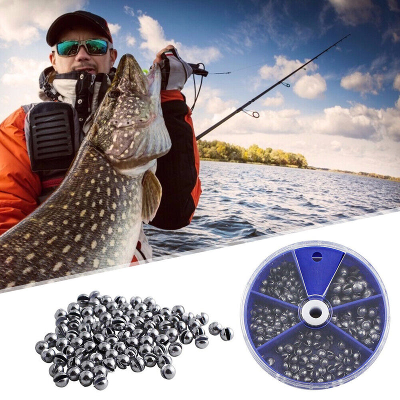 205pcs Open Bite  Set Fishing Lure Biting Round Plumb Fishing Tackle Newly