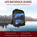 Women Men LED Display Screen Walking Advertising Backpack School Laptop Bag