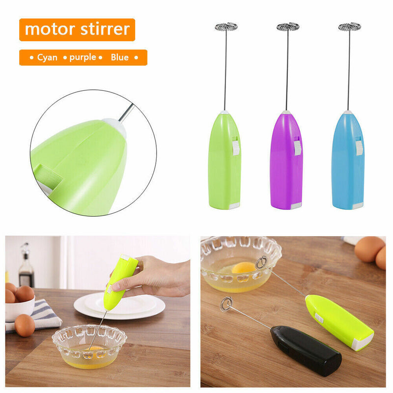 Handheld Coffee Latte Hot Chocolate Milk Frother Whisk Frothy Blend Whisker Tool