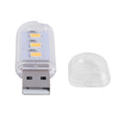 Mini Portable USB Book Light Bright Reading Lamp for PC (2pcs Yellow 3LED) Newly