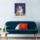 Midnight Snowman Full Cross Stitch 11CT Counted DIY Handmade Needlework Decor