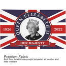 II Commemorate 1926-2022 Queen Banner Her Majesty Queen Platinums Jubilee Flag