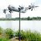Metal Airplane Windmill Aircraft Wind Spinners Outdoor Garden Yard Decorations