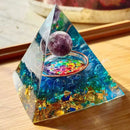 Orgone Pyramid Crystal Amethyst Peridot Healing Stone Energy Generator (G)