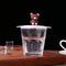 #A Cute Cup Dust Cover Dustproof Drinking Cup Lids Glass Mugs Cap with Spoon Hol