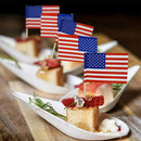 100pcs American Toothpick Flag - Vivid Bright Double-sided Printing Banner Decor