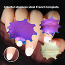Easy French Line Edge Crystal Nail Cutter Stencil Template Manicure Tools